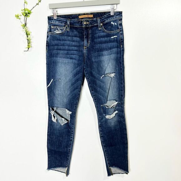 Joe’s Jeans The Blondie Mid-rise Skinny Ankle Distressed Raw Hems - Picture 1 of 9